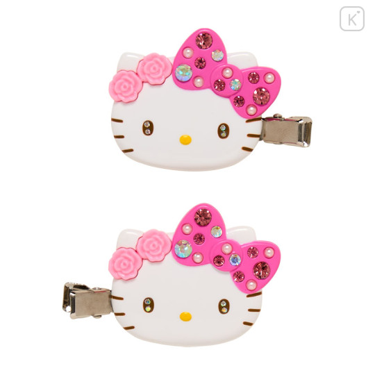 Japan Sanrio Original Bangs Clip Deluxe - Hello Kitty / Pink - 2