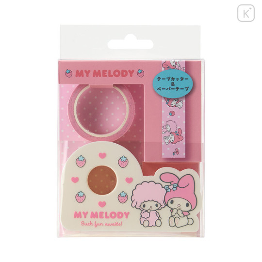 Japan Sanrio Original Tape Cutter & Paper Tape - My Melody & My Sweet Piano / Sanrio Forever - 1