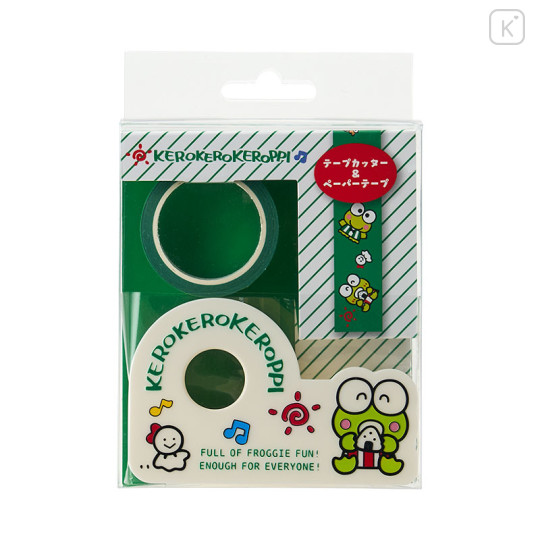 Japan Sanrio Original Tape Cutter & Paper Tape - Keroppi / Sanrio Forever - 1