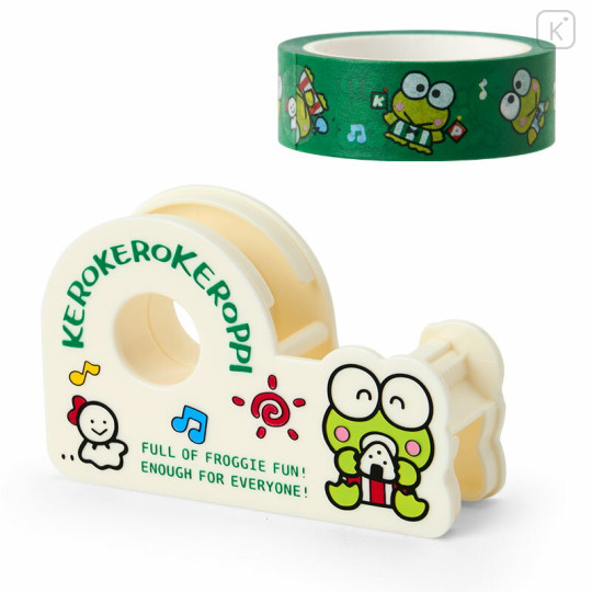 Japan Sanrio Original Tape Cutter & Paper Tape - Keroppi / Sanrio Forever - 2