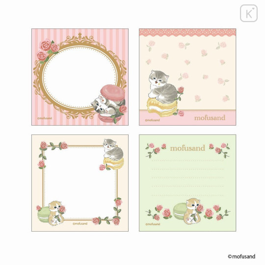 Japan Mofusand Square Memo - Cat : Sweets Blossom - 2