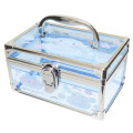 Japan Sanrio Clear Cosmetic Storage Box Vanity Case - Cinnamoroll / Blue - 1