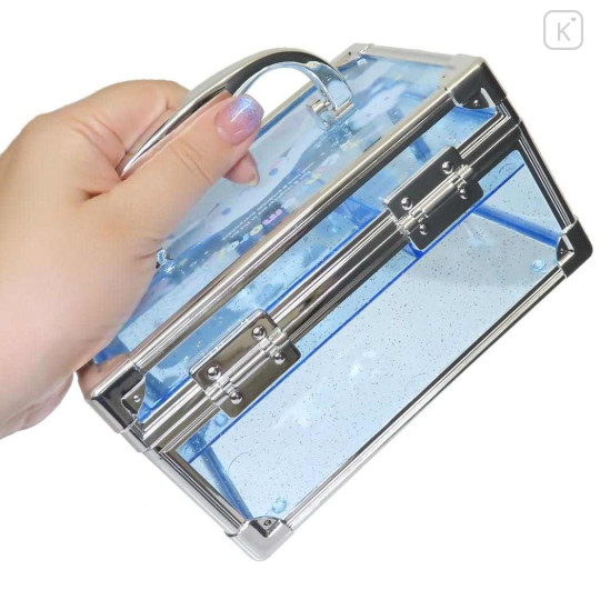 Japan Sanrio Clear Cosmetic Storage Box Vanity Case - Cinnamoroll / Blue - 2