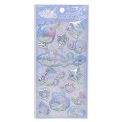 Japan Sanrio Shake Shake Capsule Seal Sticker - Cinnamoroll / Sky Party