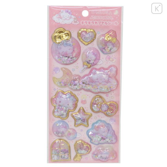 Japan Sanrio Shake Shake Capsule Seal Sticker - Hello Kitty : Sky Party 3D - 1