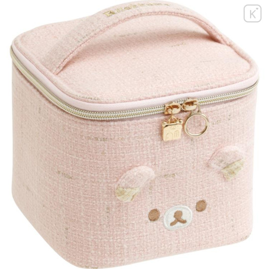 Japan San-X Tweed Vanity Pouch - Rilakkuma / Wonderful House - 1