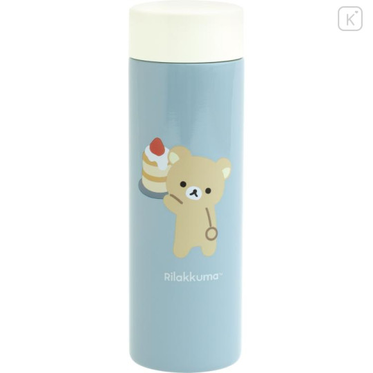 Japan San-X Ultra Light Stainless Steel Bottle - Basic Rilakkuma Favorite Things Blue - 1