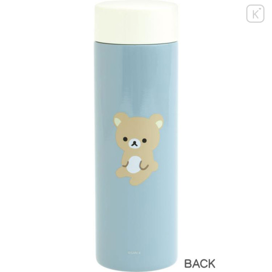 Japan San-X Ultra Light Stainless Steel Bottle - Basic Rilakkuma Favorite Things Blue - 2