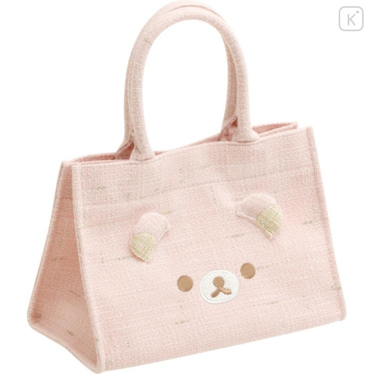 Japan San-X Tweed Mini Tote Bag - Rilakkuma / Wonderful House - 1