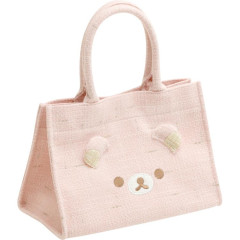 Japan San-X Tweed Mini Tote Bag - Rilakkuma / Wonderful House