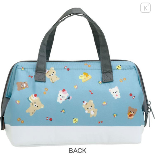 Japan San-X Insulated Cooler Lunch Bag - Rilakkuma / Basic Rilakkuma Favorite Things Blue - 2