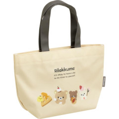 Japan San-X Lunch Tote Bag - Rilakkuma / Basic Rilakkuma Favorite Things Beige