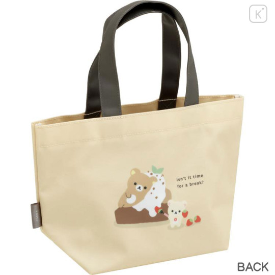 Japan San-X Lunch Tote Bag - Rilakkuma / Basic Rilakkuma Favorite Things Beige - 2