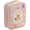 Japan San-X Stand Pouch - Rilakkuma / Wonderful House Pink - 1