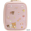 Japan San-X Stand Pouch - Rilakkuma / Wonderful House Pink - 2