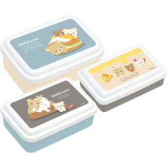 Japan San-X Nesting Food Storage Container Set - Rilakkuma / Basic Rilakkuma Favorite Things