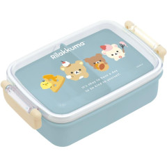 Japan San-X Bento Lunch Box 450ml - Rilakkuma / Basic Rilakkuma Favorite Things Blue