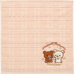 Japan San-X Wash Towel - Chairoikoguma & Korilakkuma / Wonderful House Pink