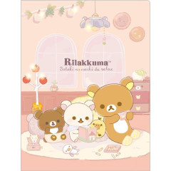 Japan San-X 10 Pockets A4 Clear Holder - Rilakkuma / Wonderful House Pink