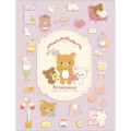 Japan San-X 10 Pockets A4 Clear Holder - Rilakkuma : Wonderful House Purple - 1