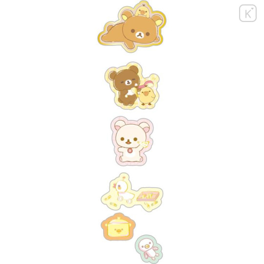 Japan San-X Sticker Sheet - Rilakkuma / Wonderful House Brown - 2