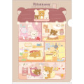 Japan San-X A4 Clear Holder - Rilakkuma / Wonderful House Brown - 1