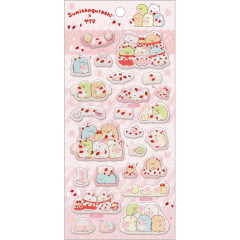 Japan San-X Bubble Sticker - Sumikko Gurashi / Sakuma Strawberry Milk Candy Pink