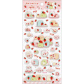 Japan San-X Bubble Sticker - Sumikko Gurashi / Sakuma Strawberry Milk Candy White - 1