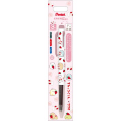 Japan San-X EnerGel 3 Color Multi Gel Pen - Sumikko Gurashi : Sakuma Strawberry Milk Candy