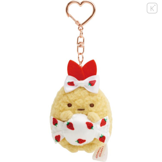 Japan San-X Hanging Plush - Sumikko Gurashi / Sakuma Strawberry Milk Candy Fried Shrimp Tail Ebifurai no Shippo - 1