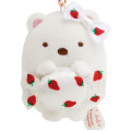 Japan San-X Hanging Plush - Sumikko Gurashi / Sakuma Strawberry Milk Candy Shirokuma - 2