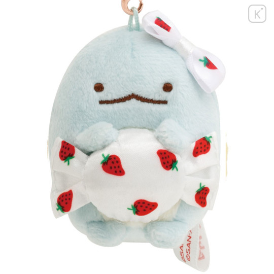 Japan San-X Hanging Plush - Sumikko Gurashi / Sakuma Strawberry Milk Candy Tokage Dinosaur Lizard - 2