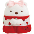 Japan San-X Tenori Plush (SS) - Sumikko Gurashi : Sakuma Strawberry Milk Candy Shirokuma - 1