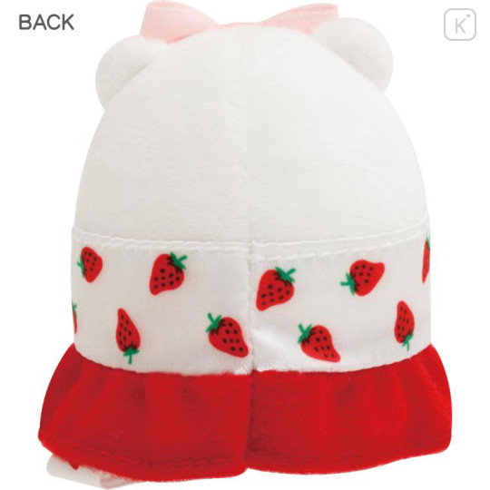 Japan San-X Tenori Plush (SS) - Sumikko Gurashi : Sakuma Strawberry Milk Candy Shirokuma - 2