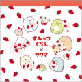 Japan San-X Square Memo Pad - Sumikko Gurashi / Sakuma Strawberry Milk Candy White - 1