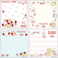 Japan San-X Square Memo Pad - Sumikko Gurashi / Sakuma Strawberry Milk Candy White - 2