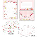 Japan San-X Die-cut Letter Envelope Set - Sumikko Gurashi / Sakuma Strawberry Milk Candy - 2