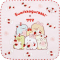 Japan San-X Mini Towel - Sumikko Gurashi / Sakuma Strawberry Milk Candy Pink - 1