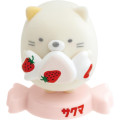 Japan San-X Flocked Figure - Sumikko Gurashi / Sakuma Strawberry Milk Candy Neko - 1