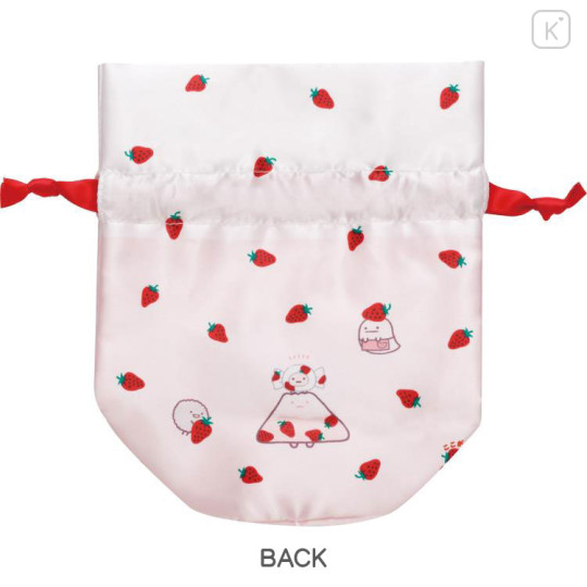 Japan San-X Drawstring Bag - Sumikko Gurashi / Sakuma Strawberry Milk Candy - 3