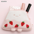 Japan San-X Die-cut Pouch - Sumikko Gurashi / Sakuma Strawberry Milk Candy Yama Pink - 3