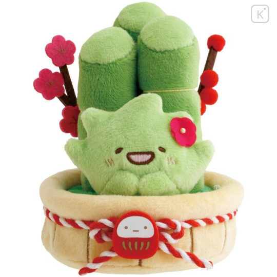Japan San-X Tenori Plush (SS) Set - Sumikko Gurashi : New Year Kadomatsu Zasso - 1