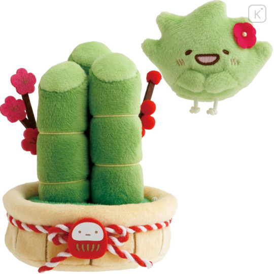 Japan San-X Tenori Plush (SS) Set - Sumikko Gurashi : New Year Kadomatsu Zasso - 2