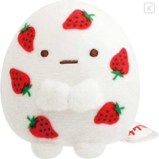 Japan San-X Tenori Plush & Candy Pouch - Sumikko Gurashi / Sakuma Strawberry Milk Candy Tapioca - 2