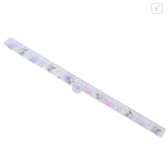 Japan Sanrio 30cm Folding Ruler - Kuromi / Happy - 2