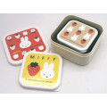 Japan Miffy Nesting Food Storage Container 3pcs Set - Miffy / Strawberry - 3