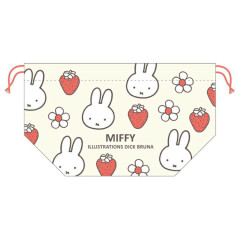 Japan Miffy Drawstring Pouch & Lunch Bag - Miffy : Strawberry