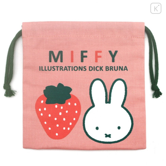 Japan Miffy Drawstring Bag - Strawberry Pink - 1