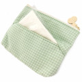 Japan Miffy Pouch & Tissue Case - Gingham Green Flower - 2