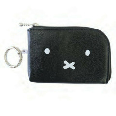 Japan Miffy Key Pouch with Reel - Black Face